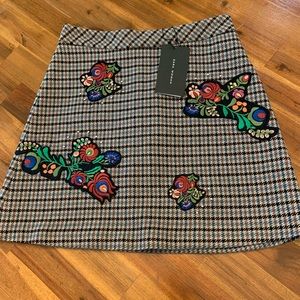 Zara floral patchwork mini skirt
